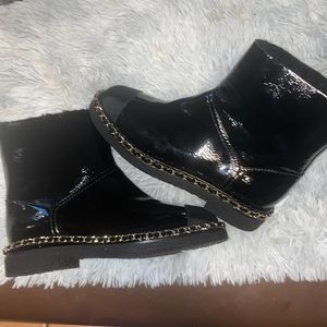 Chanel Patent Leather Snow Boot (Ankle)